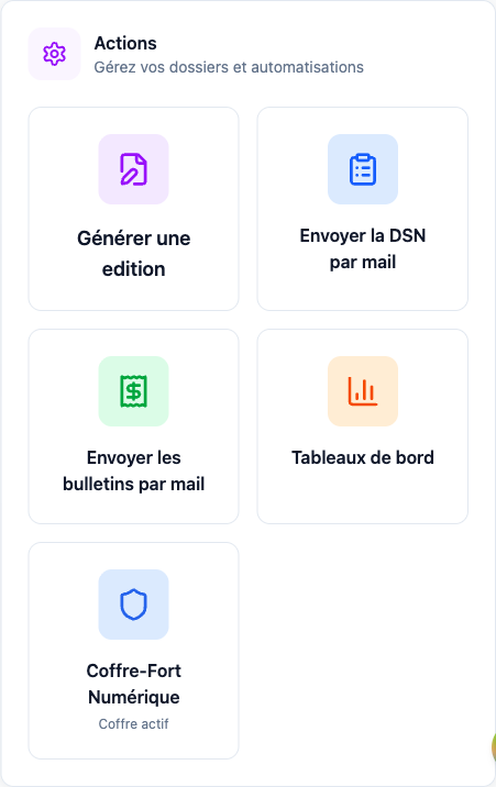 Coffre-Fort active sur un dossier